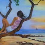 "Watching Sunset"  oil on canvas by Lynn Chapman