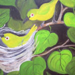 "Japanese White Eye"  oil by Pat Dinsman