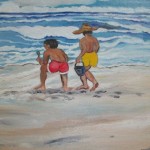 "Footprints in the Sand"  Oil by Pat Dinsman