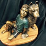 "Dreaming"  bronze sculpture by Holly Young