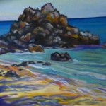 Beach/Lava, oil painting by Lynn Chapman